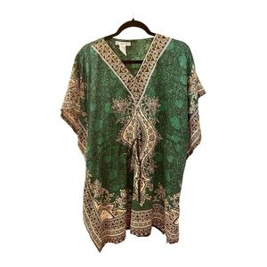 Cute Options Authentic Bold Print Caftan, Free Size, 100% Rayon, Made in India.